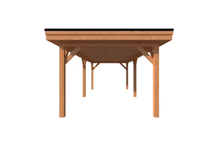 Houten carport plat dak 700 x 300cm