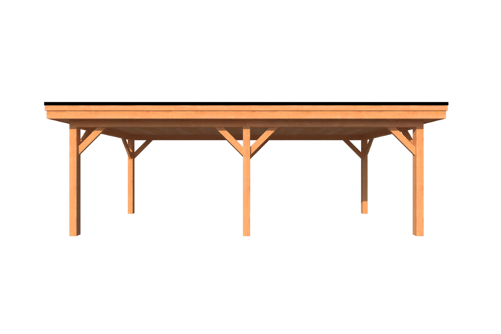 Houten carport plat dak 700 x 300cm