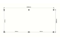 Houten carport plat dak 650 x 300cm Houten carport plat dak 650 x 300cm