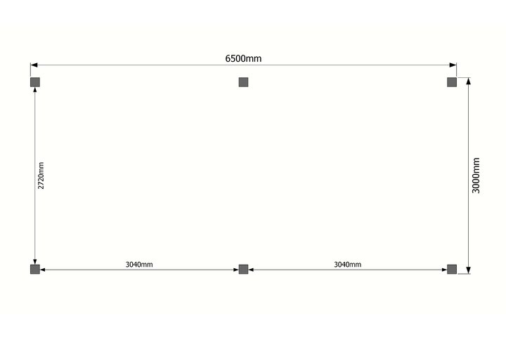 Houten carport plat dak 650 x 300cm Houten carport plat dak 650 x 300cm