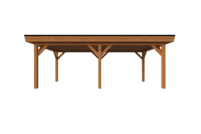 Houten carport plat dak 650 x 300cm Houten carport plat dak 650 x 300cm