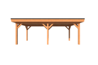 Houten carport plat dak 650 x 300cm Houten carport plat dak 650 x 300cm