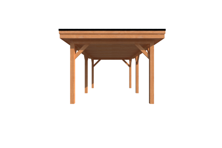 Houten carport plat dak 500 x 300cm