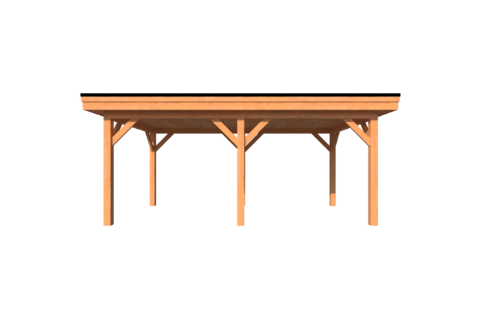 Houten carport plat dak 500 x 300cm