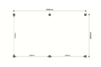 Houten carport plat dak 500 x 300cm