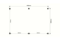 Houten carport plat dak 450 x 350cm