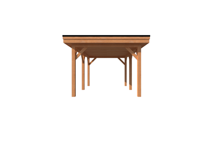 Houten carport plat dak 450 x 350cm