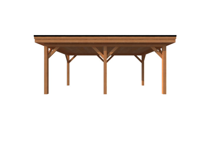 Houten carport plat dak 500 x 350cm Houten carport plat dak 500 x 350cm