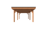 Houten carport plat dak 500 x 350cm Houten carport plat dak 500 x 350cm