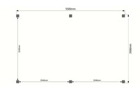 Houten carport plat dak 550 x 350cm