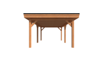 Houten carport plat dak 550 x 350cm