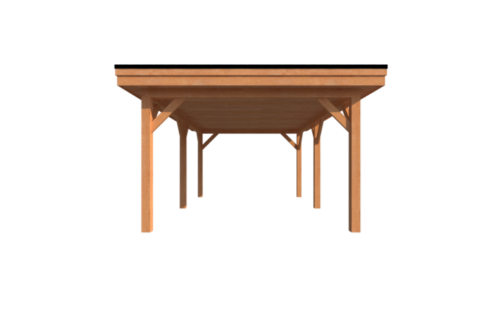 Houten carport plat dak 550 x 350cm