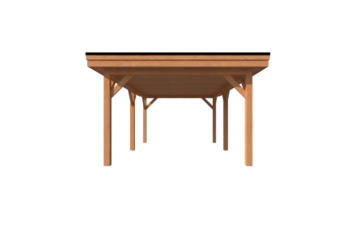 Houten carport plat dak 550 x 350cm