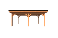 Houten carport plat dak 550 x 350cm