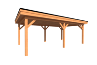Houten carport plat dak 650 x 350cm Houten carport plat dak 650 x 350cm