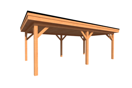 Houten carport plat dak 650 x 350cm Houten carport plat dak 650 x 350cm