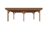 Houten carport plat dak 650 x 350cm Houten carport plat dak 650 x 350cm