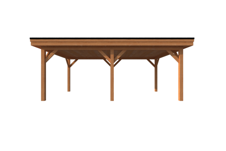 Houten carport plat dak 600 x 350cm