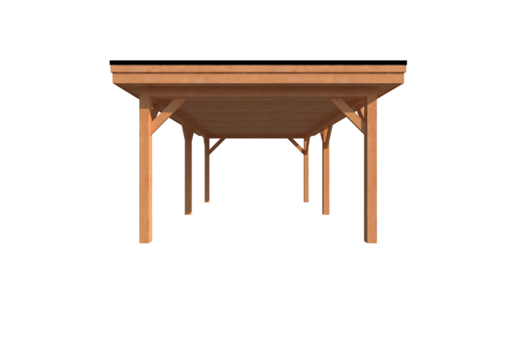 Houten carport plat dak 600 x 350cm