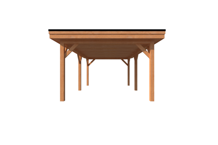 Houten carport plat dak 600 x 350cm