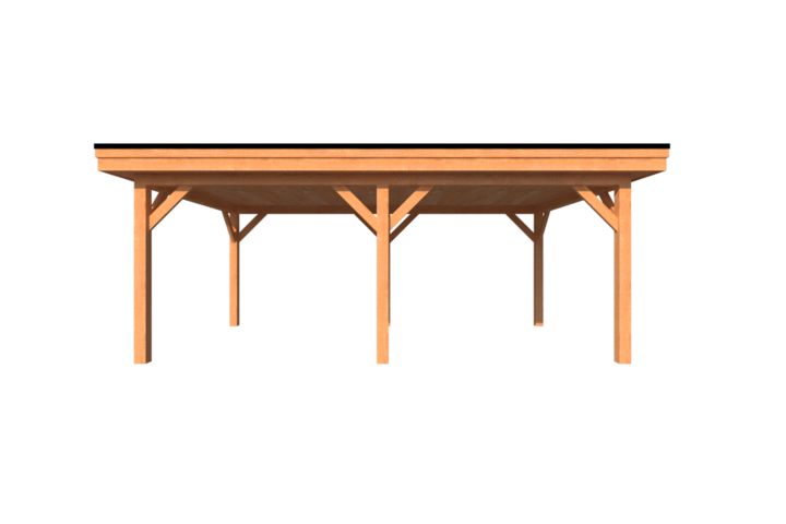 Houten carport plat dak 600 x 350cm