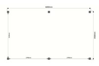 Houten carport plat dak 600 x 350cm