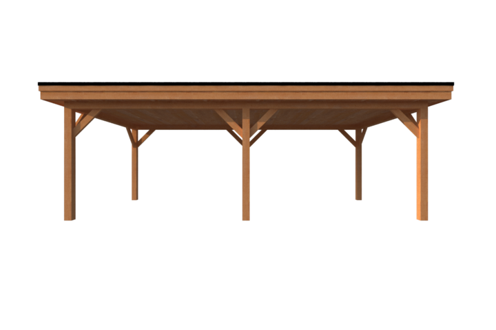 Houten carport plat dak 700 x 350cm