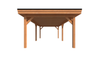 Houten carport plat dak 700 x 350cm