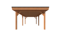 Houten carport plat dak 700 x 350cm