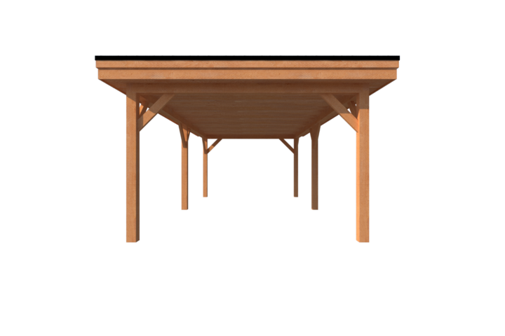 Houten carport plat dak 700 x 350cm