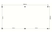 Houten carport plat dak 700 x 350cm