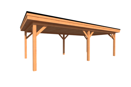 Houten carport plat dak 750 x 350cm Houten carport plat dak 750 x 350cm