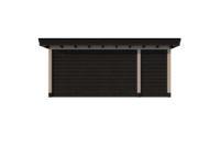 Tuinhuis met veranda plat dak 150 x 300 + 400cm Tuinhuis met veranda plat dak 150 x 300 + 400cm