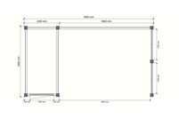 Tuinhuis met veranda plat dak 150 x 300 + 400cm Tuinhuis met veranda plat dak 150 x 300 + 400cm