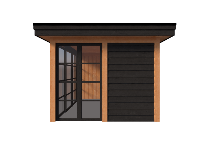 Tuinhuis met veranda plat dak 200 x 300 + 300cm Tuinhuis met veranda plat dak 200 x 300 + 300cm