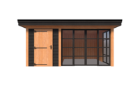 Tuinhuis met veranda plat dak 200 x 300 + 300cm Tuinhuis met veranda plat dak 200 x 300 + 300cm