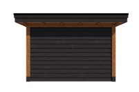 Tuinhuis met veranda plat dak 250 x 350 + 500cm Tuinhuis met veranda plat dak 250 x 350 + 500cm