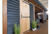 Tuinhuis met veranda plat dak 250 x 350 + 500cm Tuinhuis met veranda plat dak 250 x 350 + 500cm