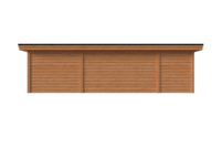 Tuinhuis duo met veranda plat dak 300 x 300 + 400 + 200 x 300cm Tuinhuis duo met veranda plat dak 300 x 300 + 400 + 200 x 300cm