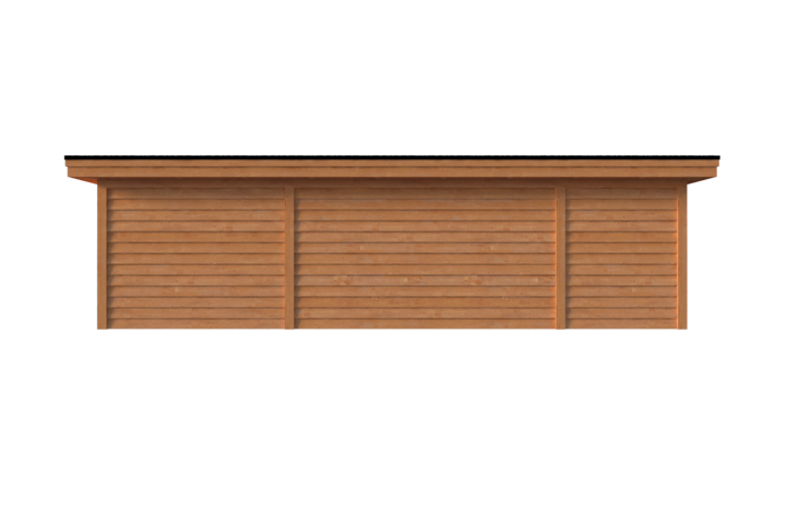 Tuinhuis duo met veranda plat dak 300 x 300 + 400 + 200 x 300cm Tuinhuis duo met veranda plat dak 300 x 300 + 400 + 200 x 300cm