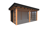 Buitenkamer veranda plat dak 500 x 300cm Buitenkamer veranda plat dak 500 x 300cm