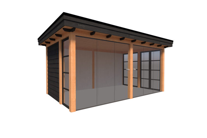 Buitenkamer veranda plat dak 500 x 300cm Buitenkamer veranda plat dak 500 x 300cm