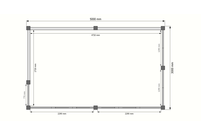 Buitenkamer veranda plat dak 500 x 300cm Buitenkamer veranda plat dak 500 x 300cm