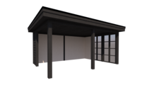 Houten veranda plat dak 500 x 350cm Houten veranda plat dak 500 x 350cm