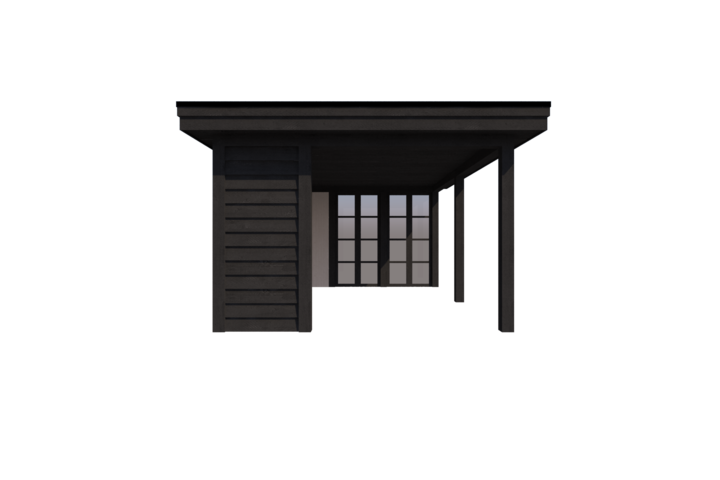 Houten veranda plat dak 500 x 350cm Houten veranda plat dak 500 x 350cm