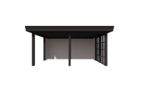 Houten veranda plat dak 500 x 350cm Houten veranda plat dak 500 x 350cm