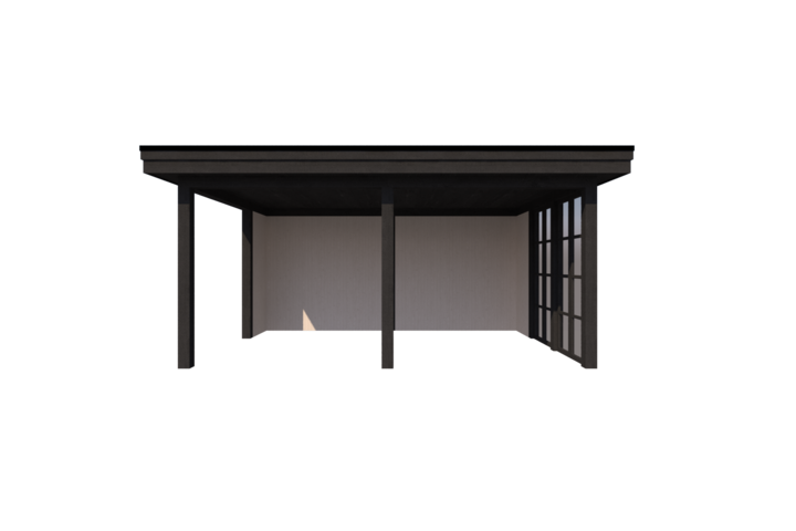Houten veranda plat dak 500 x 350cm Houten veranda plat dak 500 x 350cm