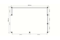 Houten veranda plat dak 500 x 350cm Houten veranda plat dak 500 x 350cm