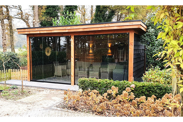 Buitenkamer veranda plat dak 500 x 300cm Buitenkamer veranda plat dak 500 x 300cm