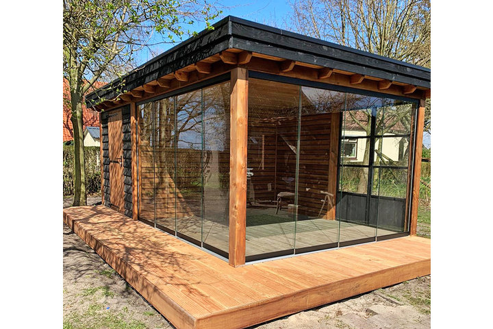 Buitenkamer veranda plat dak 500 x 300cm Buitenkamer veranda plat dak 500 x 300cm